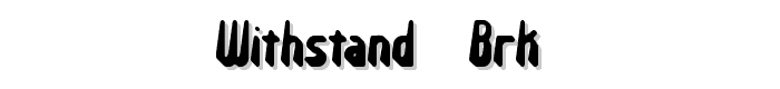 Withstand -BRK- font